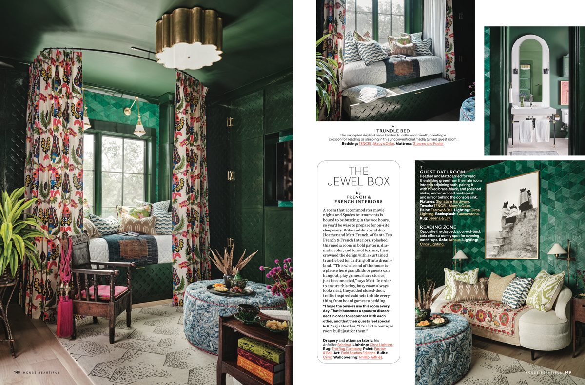 the jewel box article in House Beuatiful by French & French Interiors